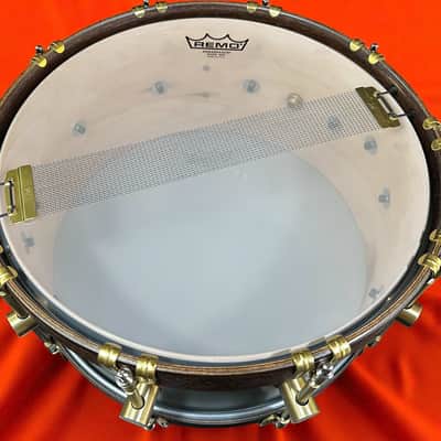 A&F Drum Co. Maple Club 6.5x14" Snare w/ Walnut Hoops (2025) - Kimball Green image 8