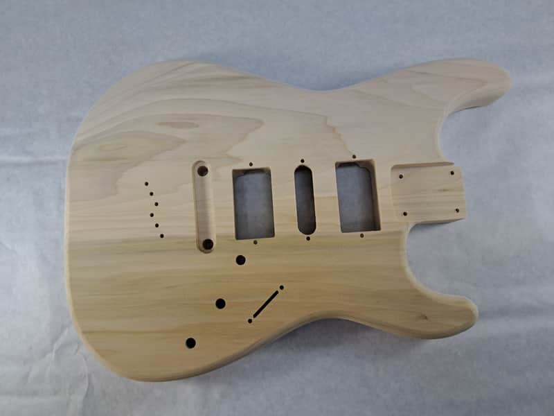 Unfinished Poplar HSH Hardtail guitar body - fits Fender Strat Stratocaster necks J2427 image 1