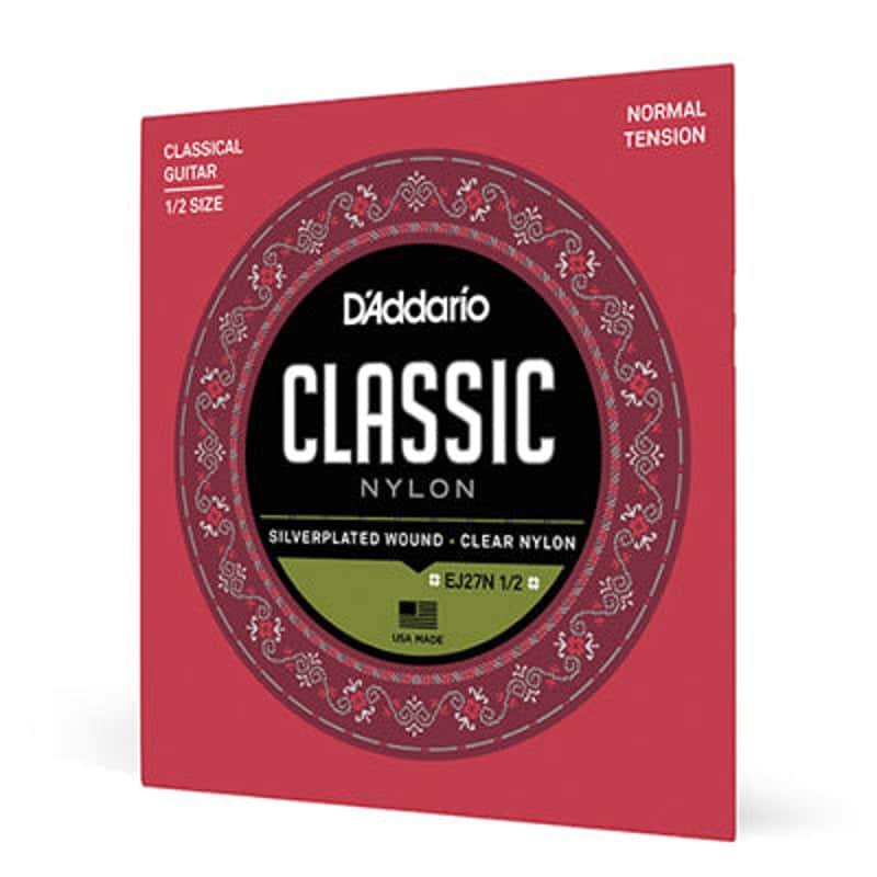 D'addario - EJ27N 1/2 Student Nylon Fractional Classical Guitar Strings, Normal Tension image 1