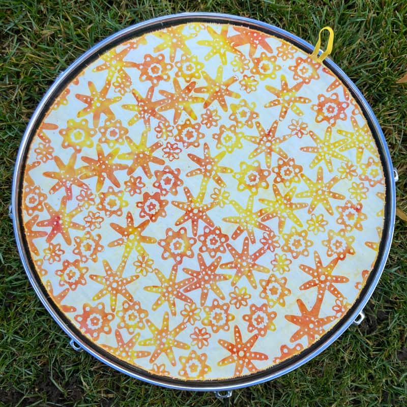 16" single layer Drum Bunny cloth drum cover - dampener - partial mute - compare to Drum Tortillas - Quesadilla - Big Fat Snare image 1