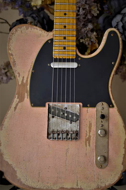 Fender American Telecaster Heavy Relic Nitro Shell Pink w/ Maple Neck image 1