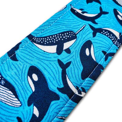 Whale Ocean Guitar Strap - Orca Guitar Strap- Blue Whale Guitar Strap -Narwal Humpback Universal Guitar Strap- Double Padded- Comfortable image 2