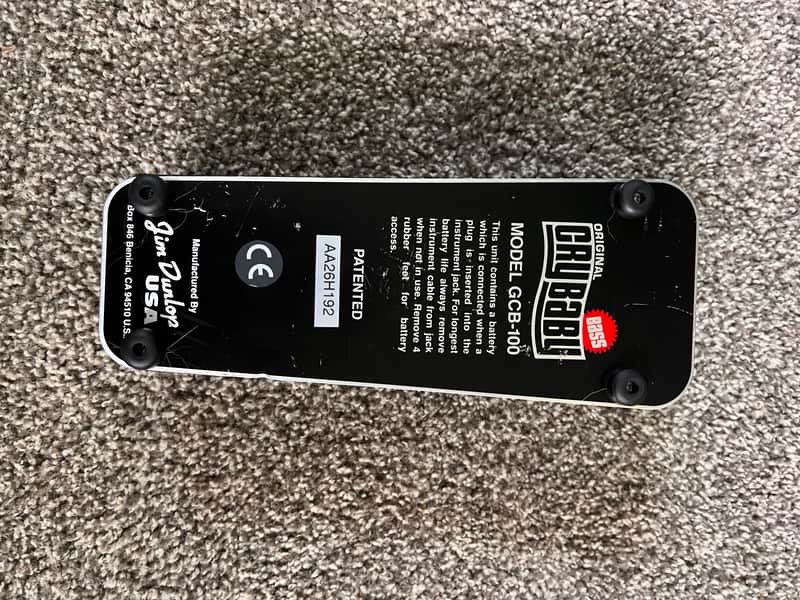Dunlop GCB100 Bass Cry Baby Wah 1998 - 2003 - Black image 1