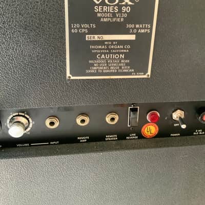 Vox Series 90 V130 & V133 1969 head & 4x12 Bulldog loaded cab troley, fully serviced condition image 5