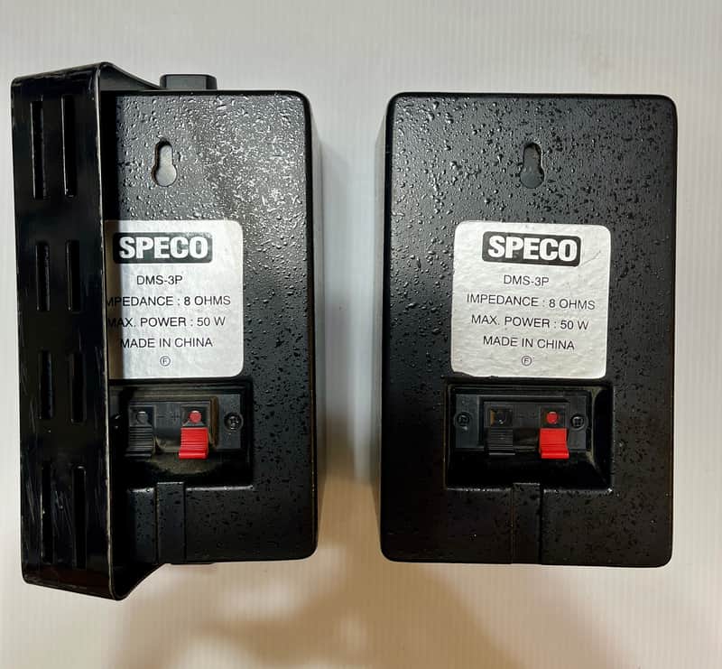 Speco DMS-3P, 3-Way 50 Watt 8-Ohm - Pair - Black image 1