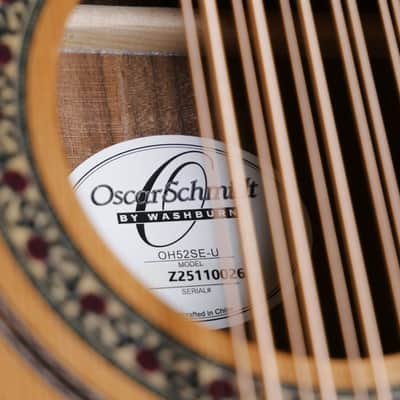 Oscar Schmidt OH52SE Acoustic-Electric Bajo Sexto w/ Gig Bag - Solid Cedar & Macassar Ebony image 5