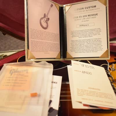 Gibson Murphy Lab 1958 ES-335 Reissue Tri-Burst Light Aged image 14