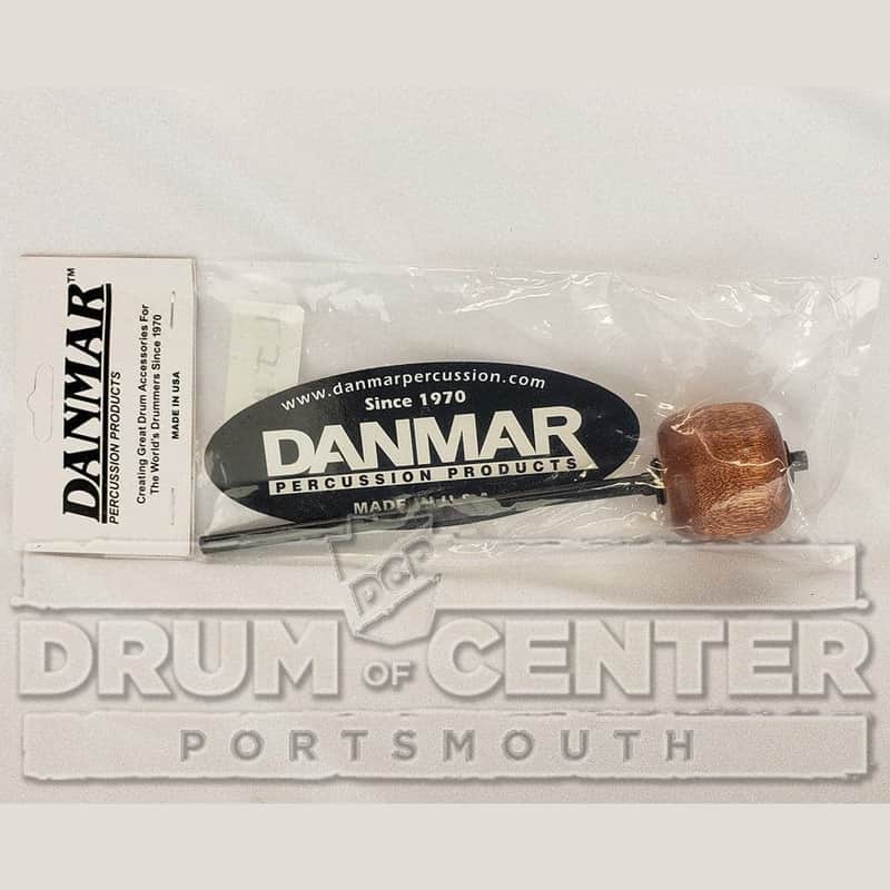 Danmar Bass Drum Pedal Beater, Sunburst Hardwood w/Angle Cut, Black Shaft image 1