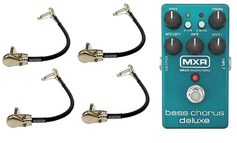 MXR DUNLOP BASS CHORUS DELUXE PEDAL Analog Bucket-Brigade Technology M83 ( 4 MXR PATCH CABLES ) image 1