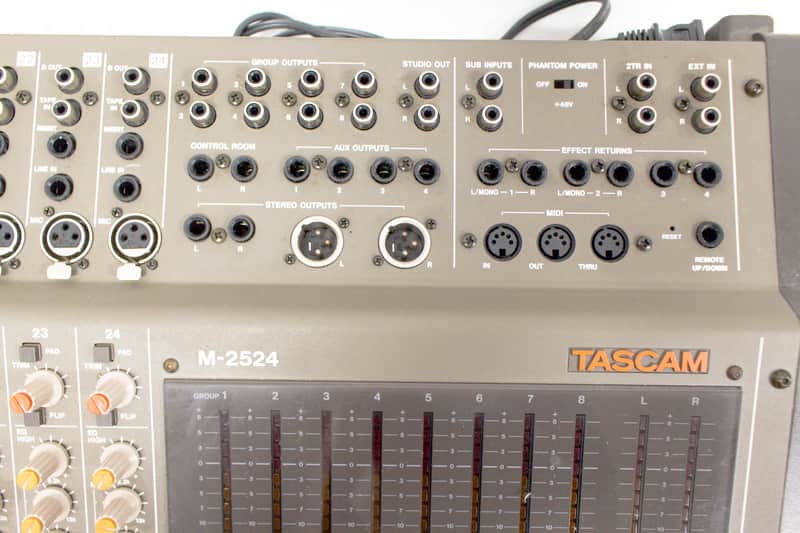 Tascam M-2524 24 Channel / 8 Bus Analog Multitrack Mixer Mixing