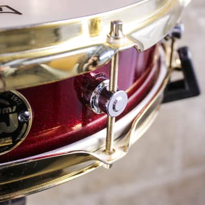 Neil Peart's DW 3.5" x 13" Red Sparkle Lacquer Snare Drum image 10