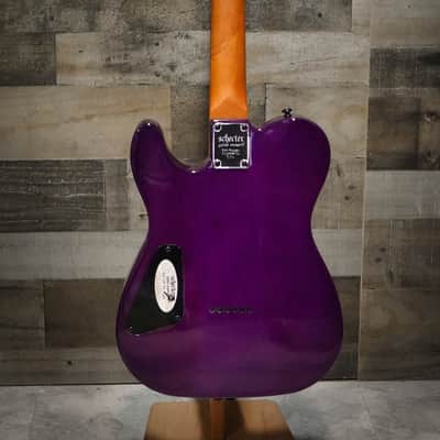 Schecter PT Standard Purple Burst Burl Electric Guitar (3956) image 4