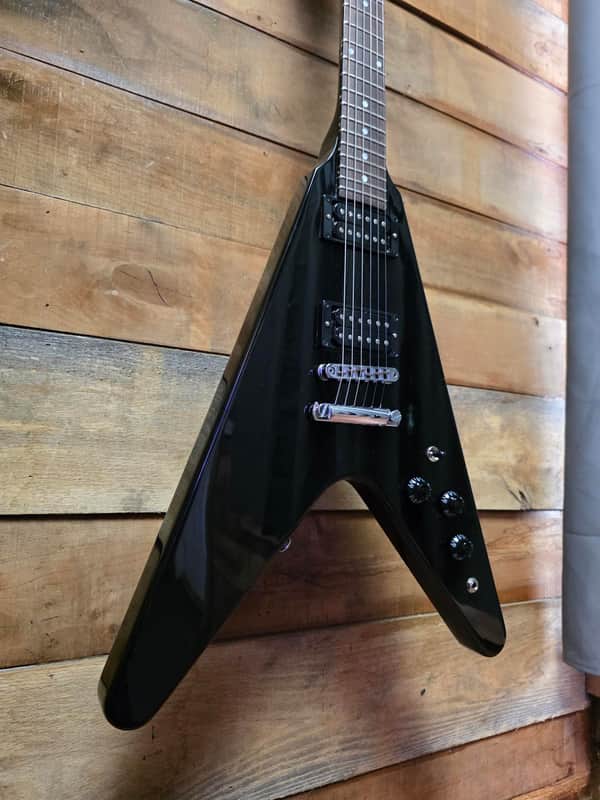 2023 Gibson USA 80's Flying V (Pre-Owned) - Black w/ Hard Case image 1