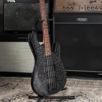 Peavey USA Foundation Electric Bass with Tooled Leather Cover and Hardshell Case - Used image 19