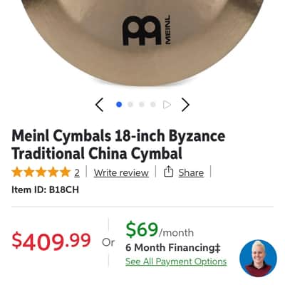 Meinl 18" Byzance Traditional China 2001 - Present - Traditional image 5