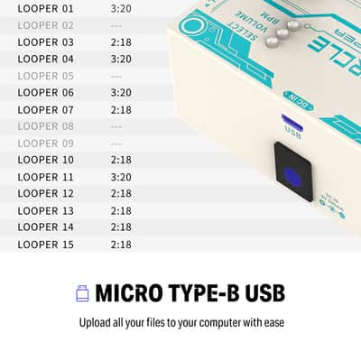 Donner Circle Looper Effects Pedal 40 Slot 160 min Loop Drum Machine Tap Tempo image 3