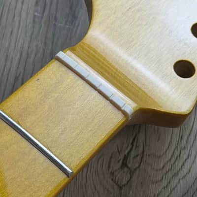 Glossy Yellow Left Hand Guitar Telecaster Tele Style Maple Neck, 21 Frets Fingerboard image 2