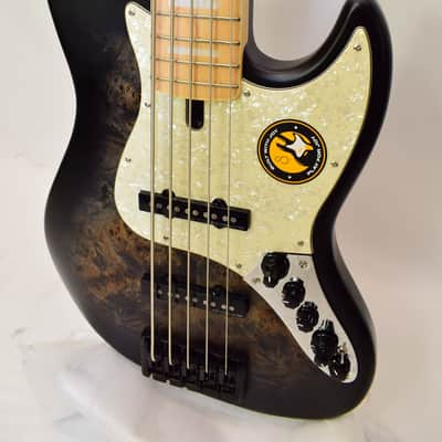 Sire Marcus Miller V7 Swamp Ash Reissue 5-String Bass Guitar, Transparent Black Satin image 3