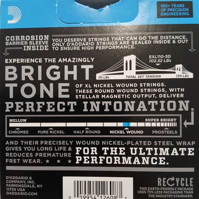 D'Addario XL Nickel Electric Guitar Strings 3 Pack 10-46 EXL110-3D image 2