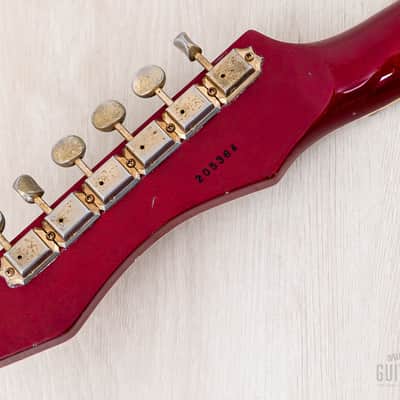 1982 Guyatone Sharp 5 LG-1200 Vintage Guitar Metallic Red, Sharp Five image 5