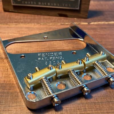 General Vintage Tone  Telecaster Bridge plate Fender and GVT Custom made Pure brass compensated sadd image 2