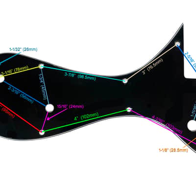 4 Ply Aged Pearloid Pickguard for Eastwood Sidejack Baritone READ DETAILS image 4