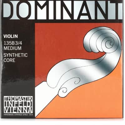 Thomastik-Infeld 135B Dominant Violin String Set - 3/4-size with Plain Steel Ball-end E image 2