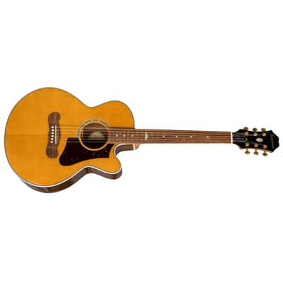 Epiphone J-200 EC Studio Parlor Acoustic-Electric Guitar Vintage Natural image 2