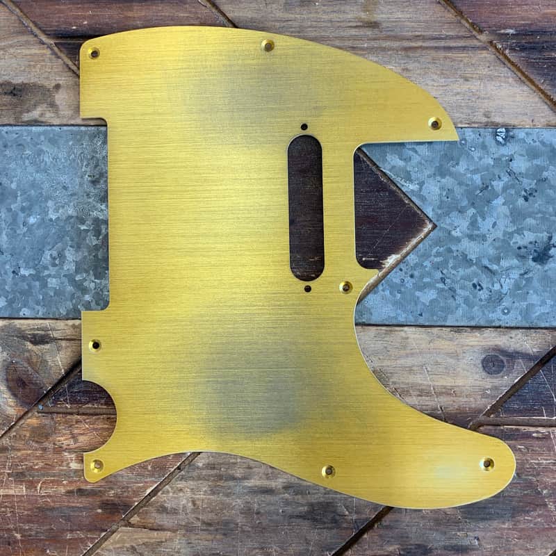 Real Life Relics Aged Gold Anodized Aluminum Pickguard For Fender® Telecaster® 8 Hole    [PGO4] image 1