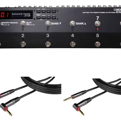 Boss ES8 Programmable Switching System + 2x Gator 20' RA Instrument Cable image 1
