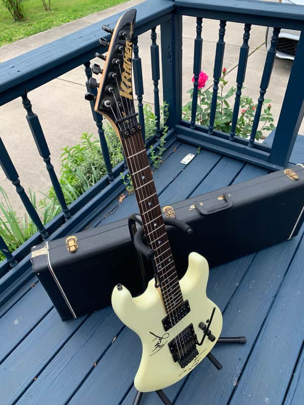 Kramer American Pacer Imperial 1986 Cream White Signed by Ritchie Sambora image 1