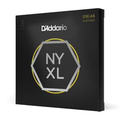 D'addario NYXL0946-3P Electric Guitar Strings (Custom Light) .009-.046 - 3 PACK image 1