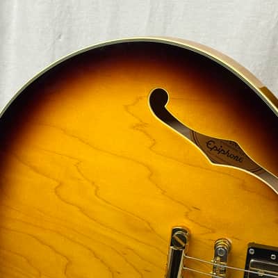 Epiphone Sheraton II 2 Semi-Hollowbody Guitar with Case - MIK Korea 2003 - Vintage Sunburst image 6