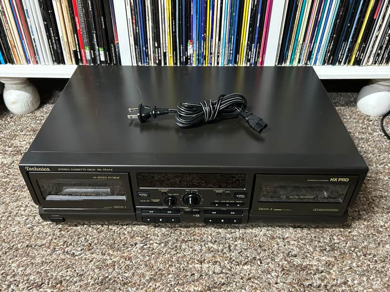 Technics RS-TR474 Dual Stereo Cassette Deck Player Recorder PARTS/REPAIR READ image 1