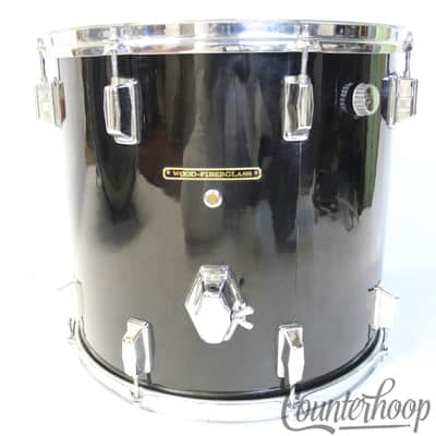*Pearl Wood-Fiberglass Drum Set 22,12,13,16 Jet Black Japan 70s Mahogany Shells* image 15