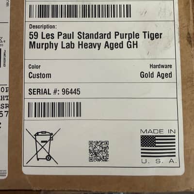 Gibson '59 Les Paul Standard R9 Reissue Custom Shop M2M Murphy Lab Heavy Aged Purple Tiger New Unplayed Auth Dlr 8lb7oz #445 image 25
