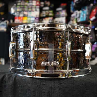 Ludwig USA LB417K Hammered Black Beauty Seamless Brass Shell 6.5x14" Snare Drum image 8