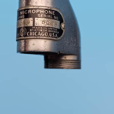 ☆Rare Vintage 1940s Shure 508 Stratoliner Microphone - 3 pin Amphenol Adapter Cable Included - Shure 51 52 708 508A 708A image 12