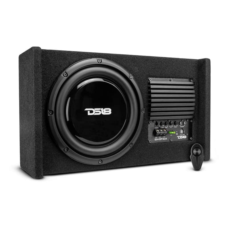 DS18 EN-DF10A 10" Amplified Shallow Down Firing Subwoofer Enclosure 500 Watts image 1
