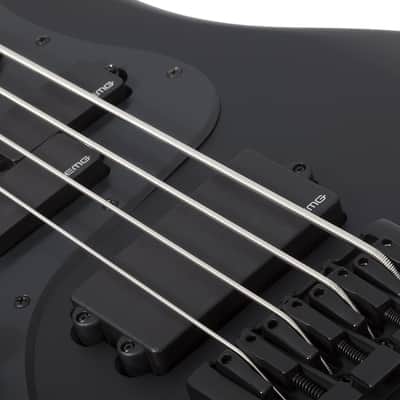 Schecter Stiletto-4 Stealth Pro EX LH Satin Black image 8