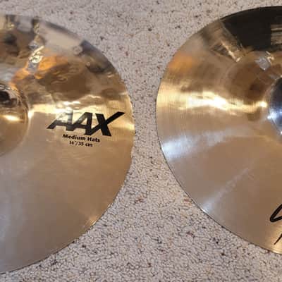 🔔 SABIAN AAX Medium Hi-Hats – Brilliant 14" – Unplayed (Opened Only to Photograph) image 1