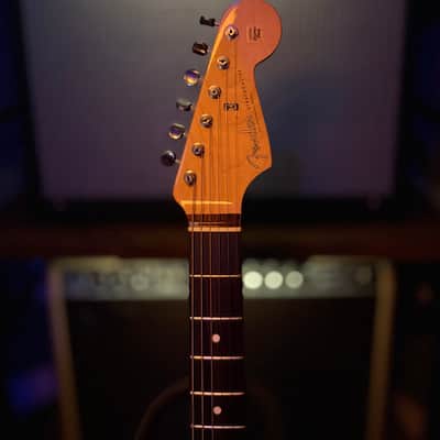MINT John Mayer Fender Stratocaster Shoreline Gold w/ Racing Stripe image 5