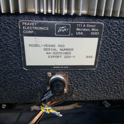 Peavey Vegas 400 'The Clean Machine 'Made in USA ca. 1986 LapSteel / Guitar Amp ! - rare- black image 11