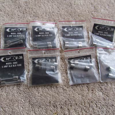 Rapco Model 3SB5 5 Amp Slo Blo Amp Fuses Lot of 16 NOS Rapco 5 Amp Slo Blo Fuses In Packaging image 2
