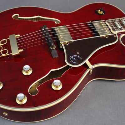 Epiphone Joe Pass Emperor II Pro Archtop Hollowbody Electric Guitar Wine Red image 5