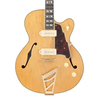 D'Angelico Deluxe Ss Fully Hollow Single Cutaway Satin Honey image 4