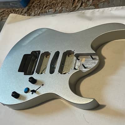 2003 Korean Ibanez RG370 Metallic Silver Basswood Guitar Body Edge Pro II Ready image 2