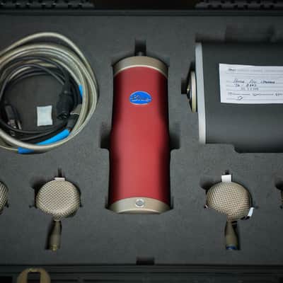 Extremely Rare Vintage Blue Bottle Tube Condenser Microphone Set image 4