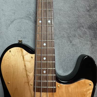 1990s Fernandes TEB-1 Tele Bass Made in Japan Black P/J Gold Hardware w/ Hardshell Case image 18