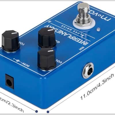 Movall MP100 Interplanetary Blues Drive Effects Pedal Overdrive Pedal 2025- Blue image 7